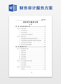 财务审计服务方案