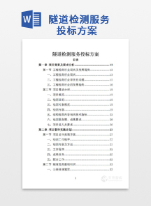 隧道检测服务投标方案