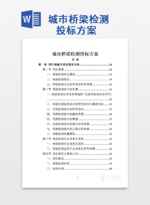 城市桥梁检测投标方案