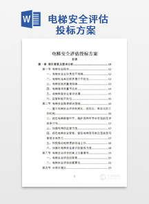 电梯安全评估投标方案