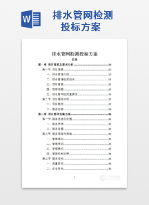 排水管网检测投标方案