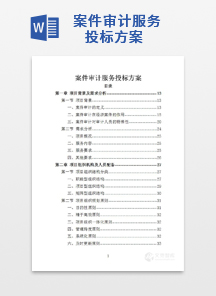 案件审计服务投标方案