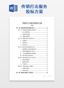 传销打击服务投标方案