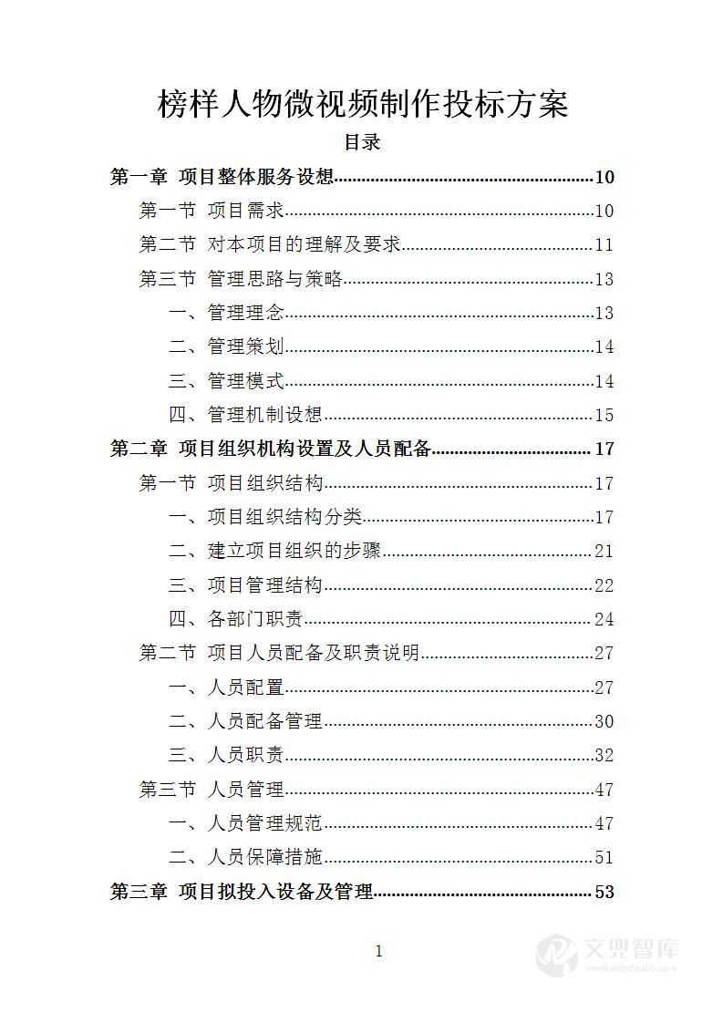 榜样人物微视频制作投标方案